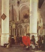Emmanuel de Witte Interior of the Nieuwe Kerk,Delft with the Tomb of WIlliam i of Orange Spain oil painting artist